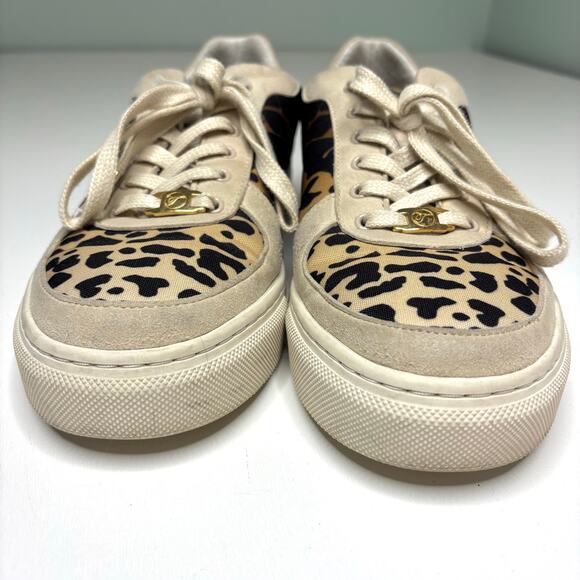 Loci Temperley Seven Cheetah Print Low Suede Sneaker 39 - Picture 3 of 10